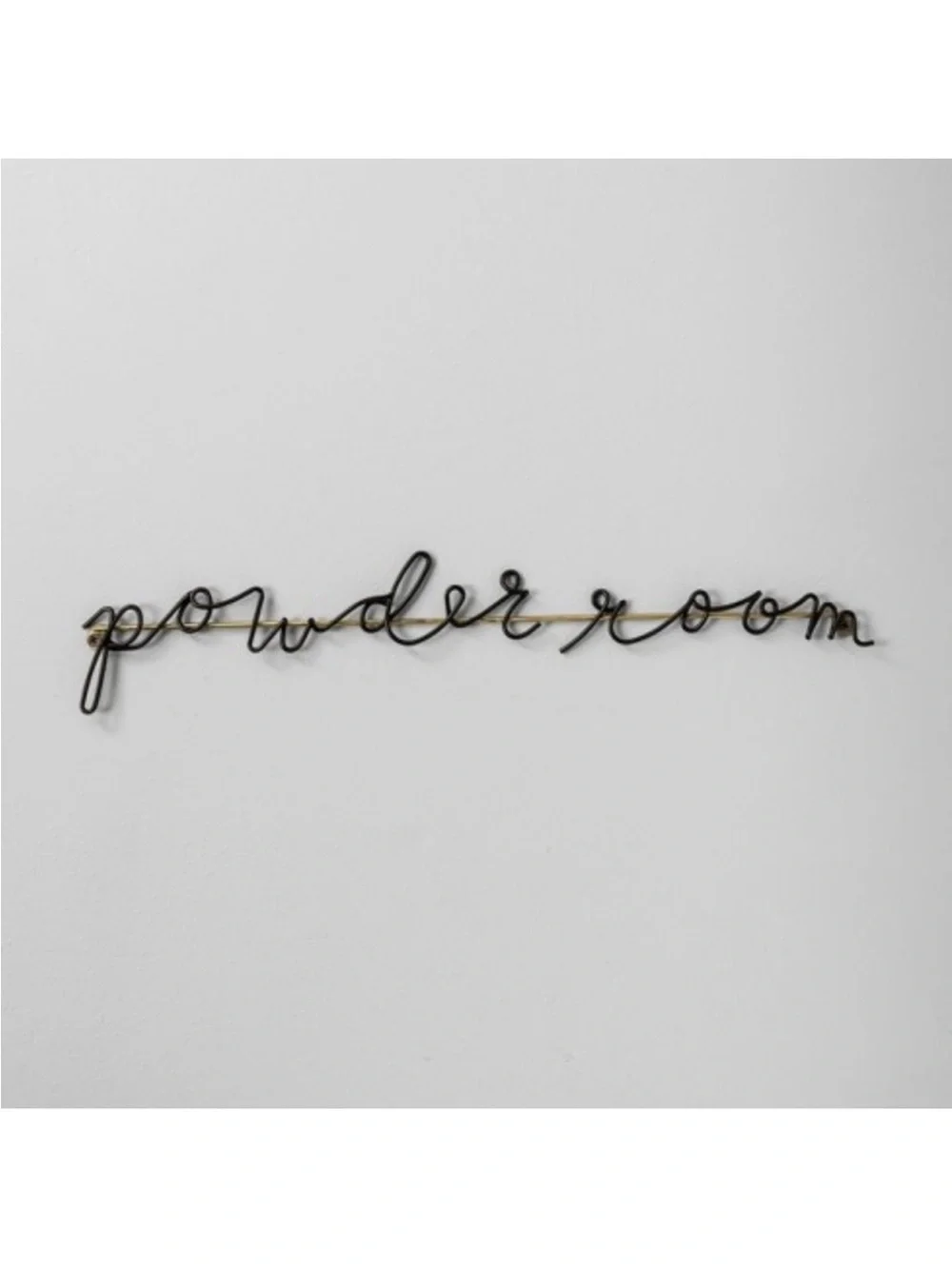 Hearth & Hand with Magnolia Iron Wire POWDER ROOM Black Cursive Script Wall Sign
